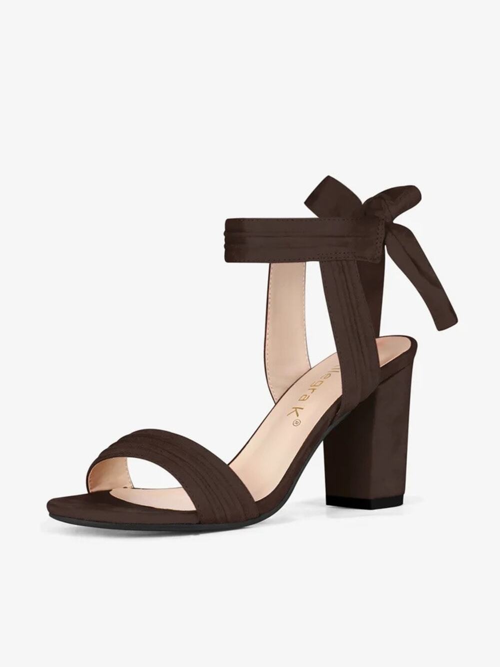 Women's Chunky Heel Sandals - Allegra K - Brown